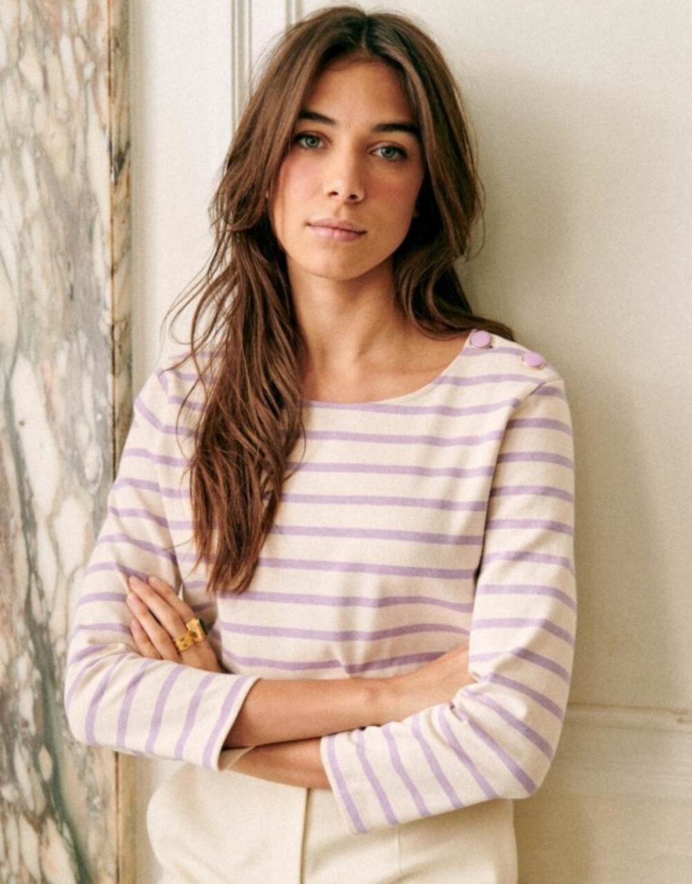[Sezane] Collette Mariniere In Lilac, Size M